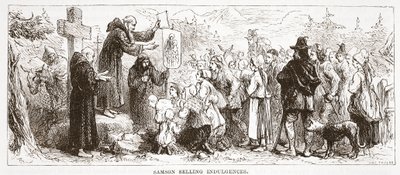 Samson vendant des indulgences, illustration de L