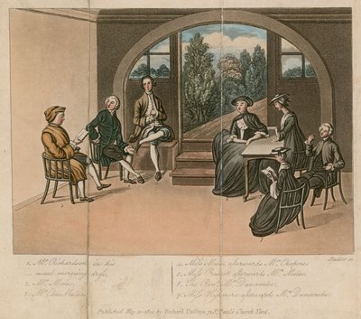 Samuel Richardson lisant Gradison au Grange, Fulham, Londres - English School