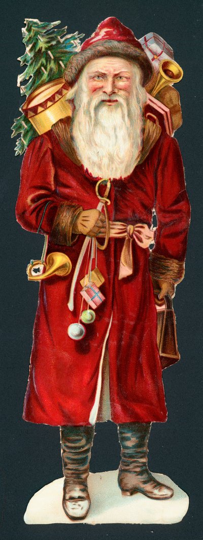 Père Noël, Carte de Noël - English School