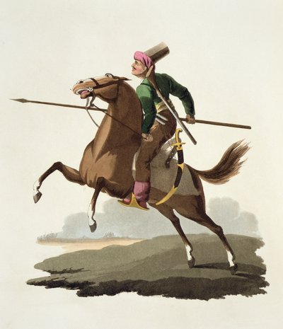 Saphir, de Costumes des diverses nations, Volume VII, Le Costume militaire de la Turquie, par Thomas MacLean, publié c.1800-18 - English School