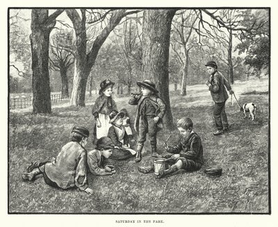 Samedi dans le parc (gravure) - English School
