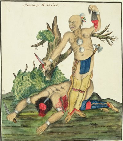 Guerrier sauvage, c.1800 - English School