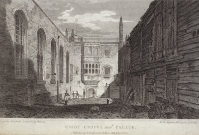 Chapelle et palais de Savoy, Londres, 1807 - English School