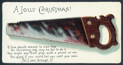 Scie, carte de Noël - English School
