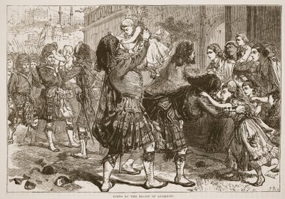 Scène lors de la libération de Lucknow, illustration de Cassells Illustrated History of England - English School