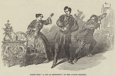 Scène de "A Day of Reckoning" au Lyceum Theatre - English School