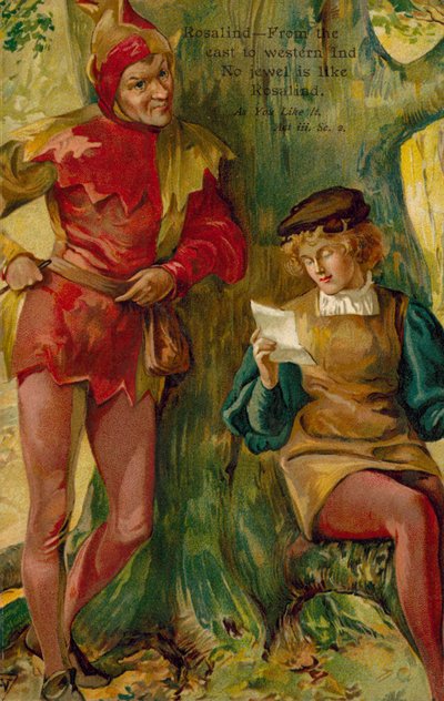 Scène de As You Like It de William Shakespeare (lithographie couleur) - English School