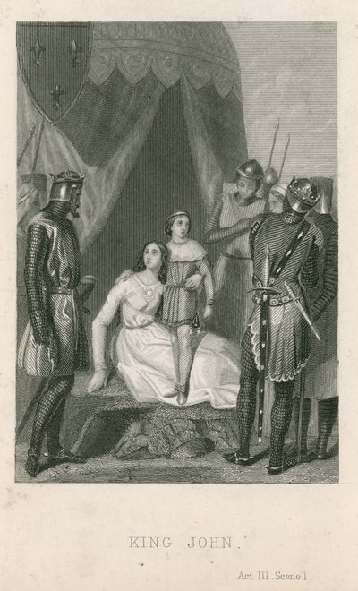 Scène de King John de William Shakespeare - English School