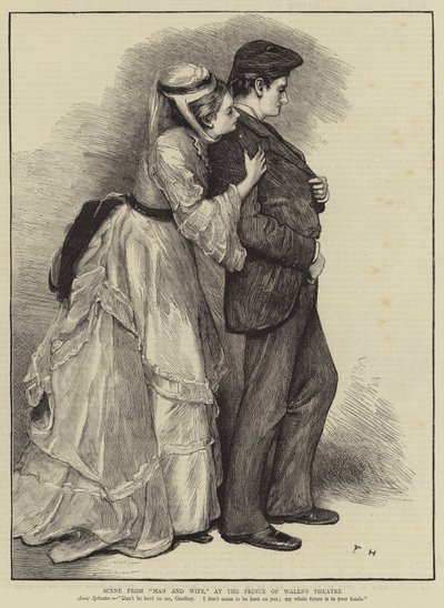 Scène de "Man and Wife," au Prince of Wales