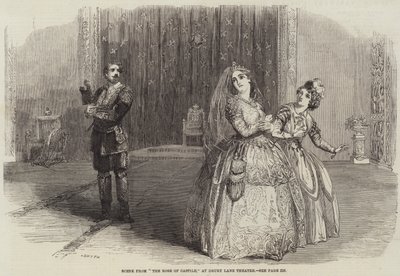 Scène de "La Rose de Castille", au théâtre de Drury Lane - English School