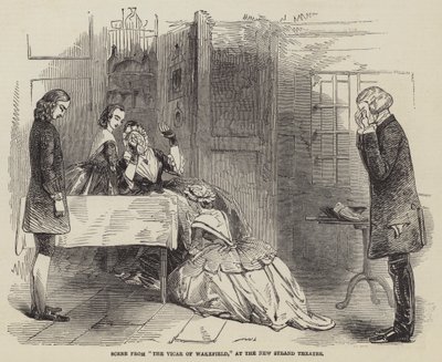 Scène de "Le Vicaire de Wakefield," au New Strand Theatre - English School
