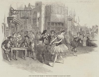 Scène du nouveau ballet "Les Farceurs de Wapping" au théâtre de Drury-Lane - English School