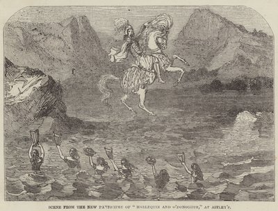 Scène de la nouvelle pantomime "Harlequin et O