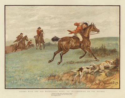 Scènes avec la vieille chasse de Mickledale - English School