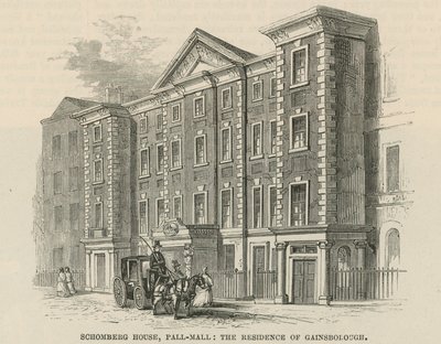 Schomberg House, Pall Mall, Londres, résidence de Thomas Gainsborough - English School