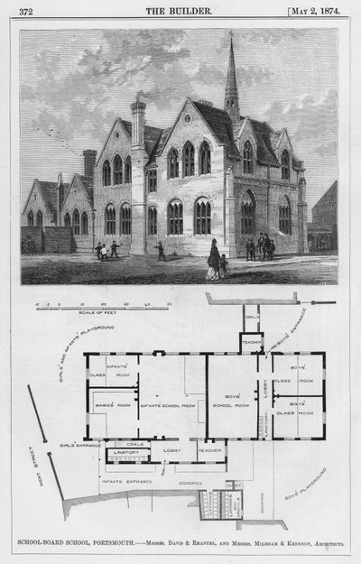 École du conseil scolaire, Portsmouth (gravure) - English School