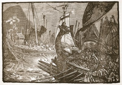 Combat naval entre Ptolémée et Démétrios Poliorcète au large de Salamine - English School