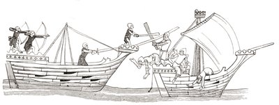 Combat naval, début du XIVe siècle, de 