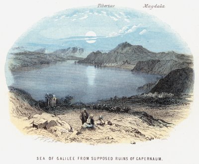 Mer de Galilée depuis les ruines supposées de Capharnaüm - English School