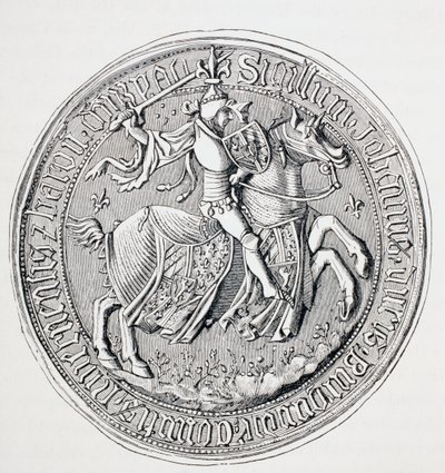 Sceau de Jean II, duc de Bourgogne, comte de Nevers et baron de Donzy, c.1880 - English School