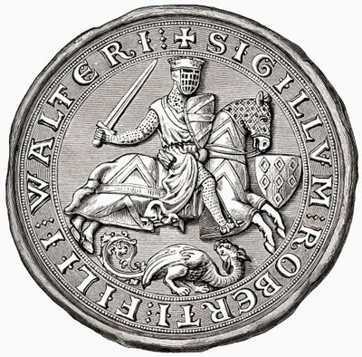 Sceau de Robert Fitzwalter, extrait de A Short History of the English People par J. R. Green, publié en 1893 - English School