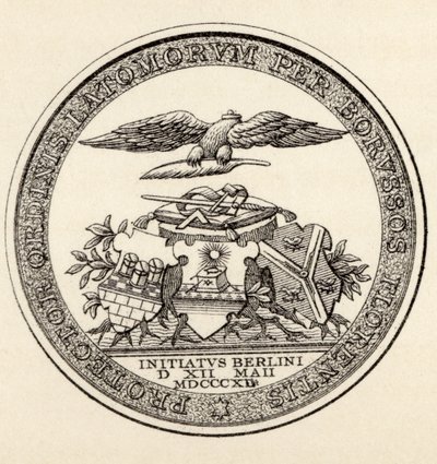 Sceau des maçons de Berlin, 1812, de 