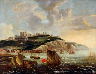 Paysage marin avec le château de Douvres - English School