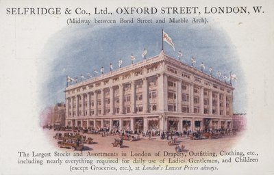Selfridge and Company Limited, Oxford Street, Londres, Ouest - English School