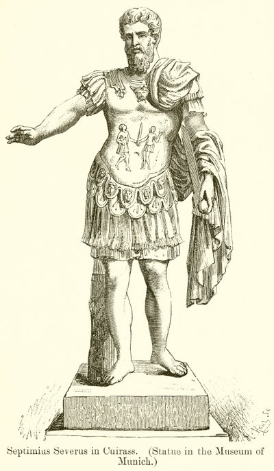 Septime Sévère en cuirasse. (Statue au musée de Munich) - English School