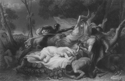 Serena sauvée par le Chevalier à la Croix Rouge - English School