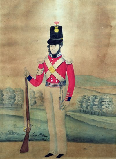 Sergent, armée britannique, vers 1815 - English School