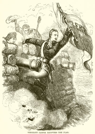 Le sergent Jasper récupère le drapeau - English School