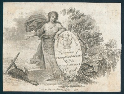 Carte de visite de la Shakespeare Library - English School