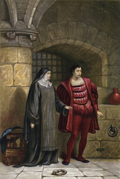 Shakespeare, Mesure pour Mesure, Acte III, Scène 1 (chromolitho) - English School