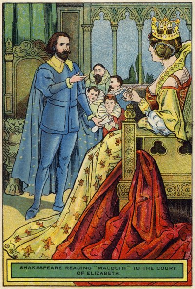 Shakespeare lisant Macbeth à la cour d