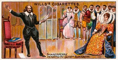 Shakespeare lisant à la reine Elizabeth - English School