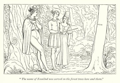 Comme il vous plaira de Shakespeare; Orlando voit Rosalind déguisée en Ganymède - English School
