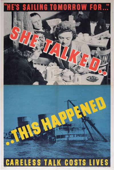 Elle a parlé... Cela est arrivé, affiche de la Seconde Guerre mondiale - English School