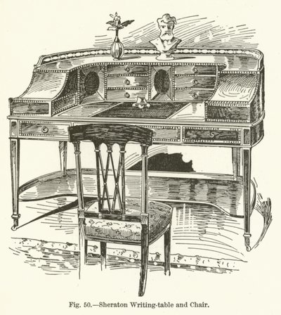 Bureau et chaise Sheraton - English School