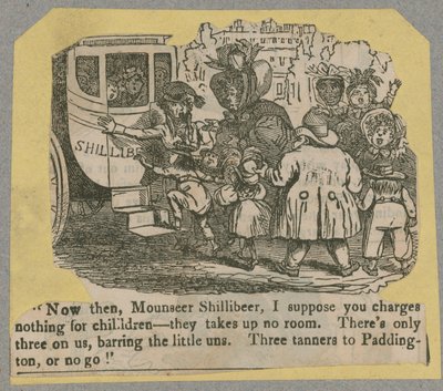 Omnibus de Shillibeer; caricature - English School