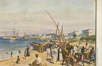 Navire sur la plage, Dar es Salaam, Tanzanie - English School