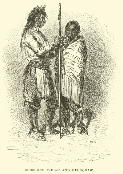 Indien Shoshone et sa squaw - English School