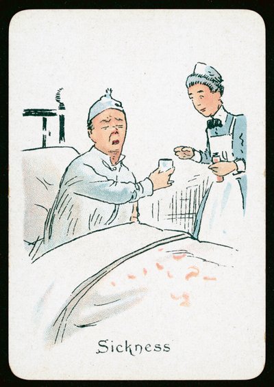 Maladie (lithographie en couleur) - English School