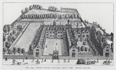 Sidney Sussex College, vers 1688, d