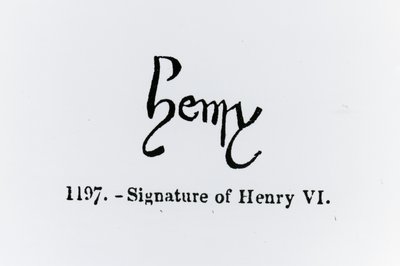 Signature de Henri VI (1421-71) - English School