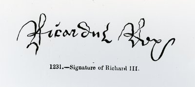 Signature de Richard III (1452-85) - English School