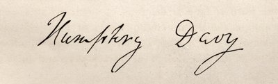 Signature de Sir Humphry Davy (1778-1829) - English School