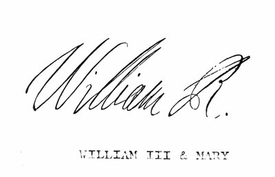 Signature de Guillaume III d