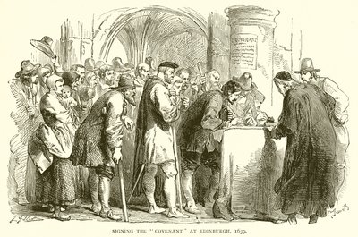 Signature du Covenant à Édimbourg, 1639 - English School