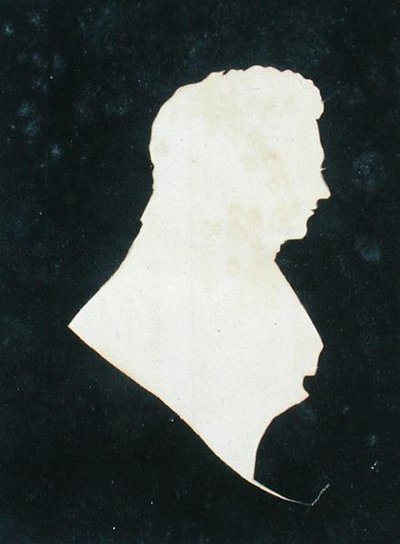 Silhouette de Michael Faraday (1800-79) de son propre album - English School